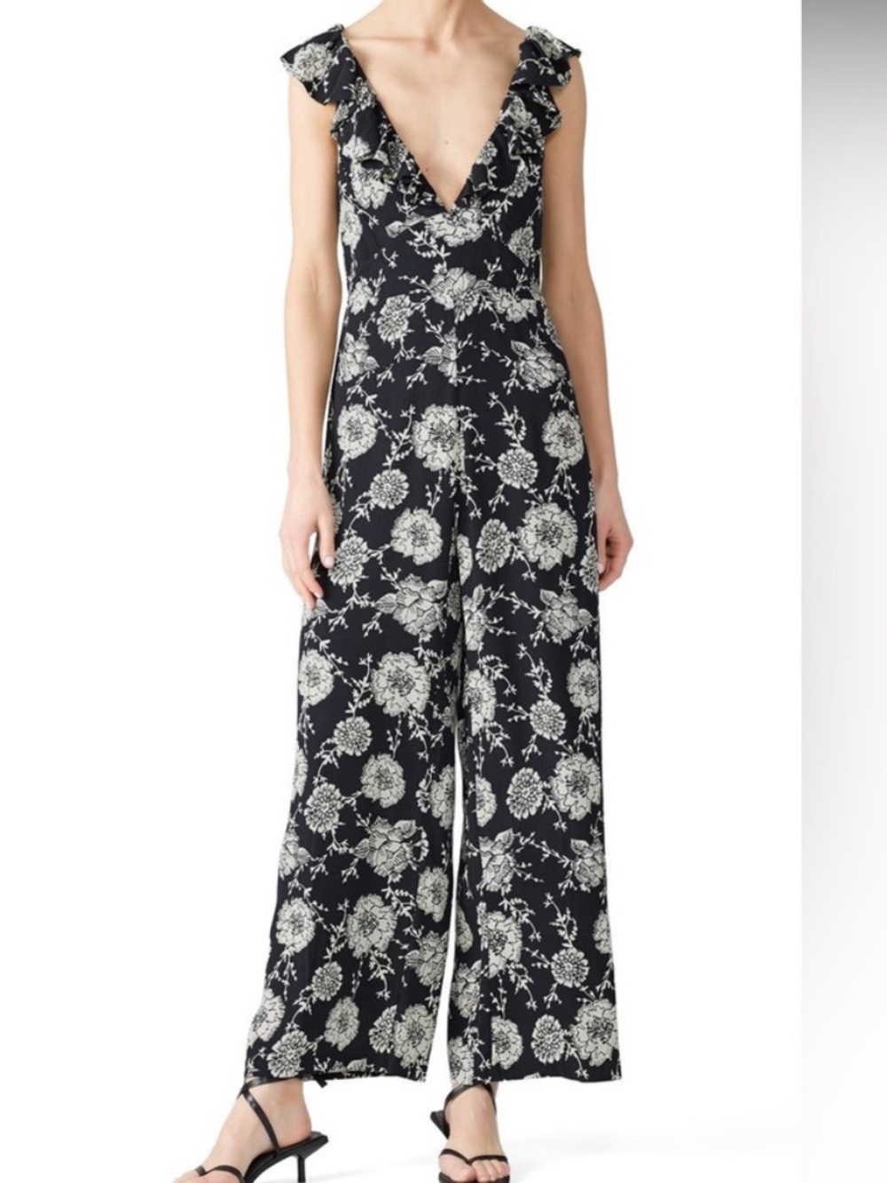 Cleobella Floral Toledo Jumpsuit in Black Size M